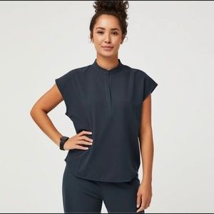 Rafaela Scrub Top + bottom Zamora™ Jogger Scrub Pants high waisted. DARK HARBOR